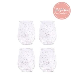 NIP ban.do 4 Piece Acrylic Wine Glass Set